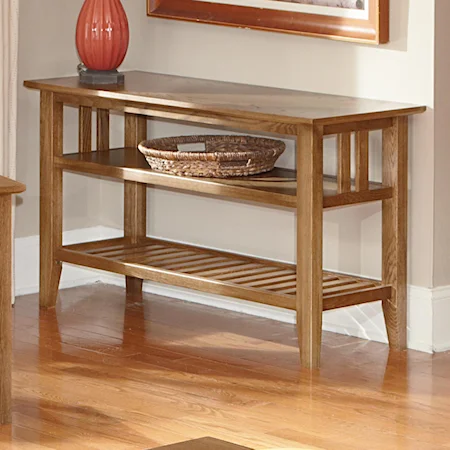 Sofa Table with Slat Shelf